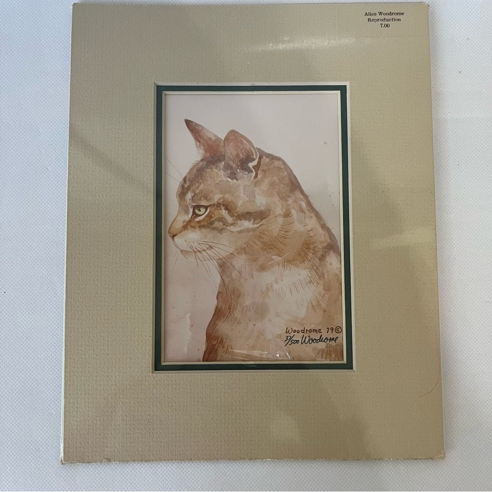 Vintage Cat Art Alice Woodrome